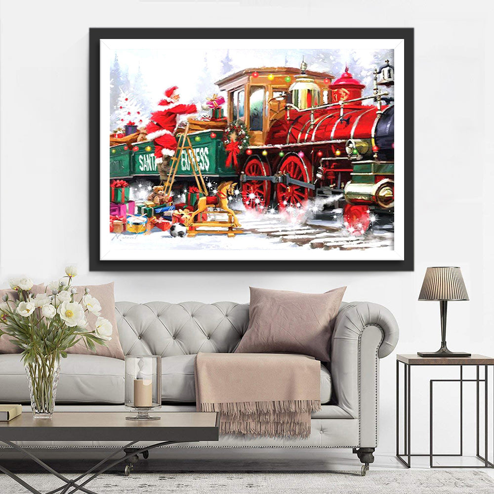 Feestelijk Kerstgezicht Diamond Painting
