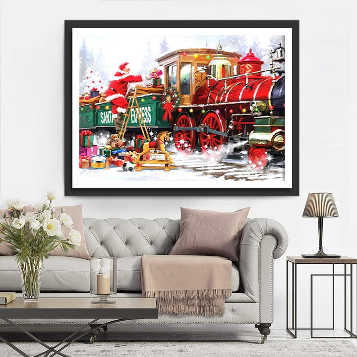 Feestelijk Kerstgezicht Diamond Painting
