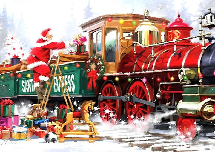 Feestelijk Kerstgezicht Diamond Painting