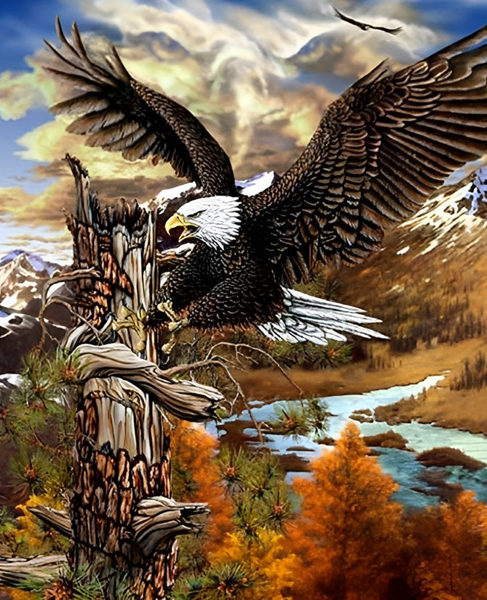 Felle Adelaar Diamond Painting