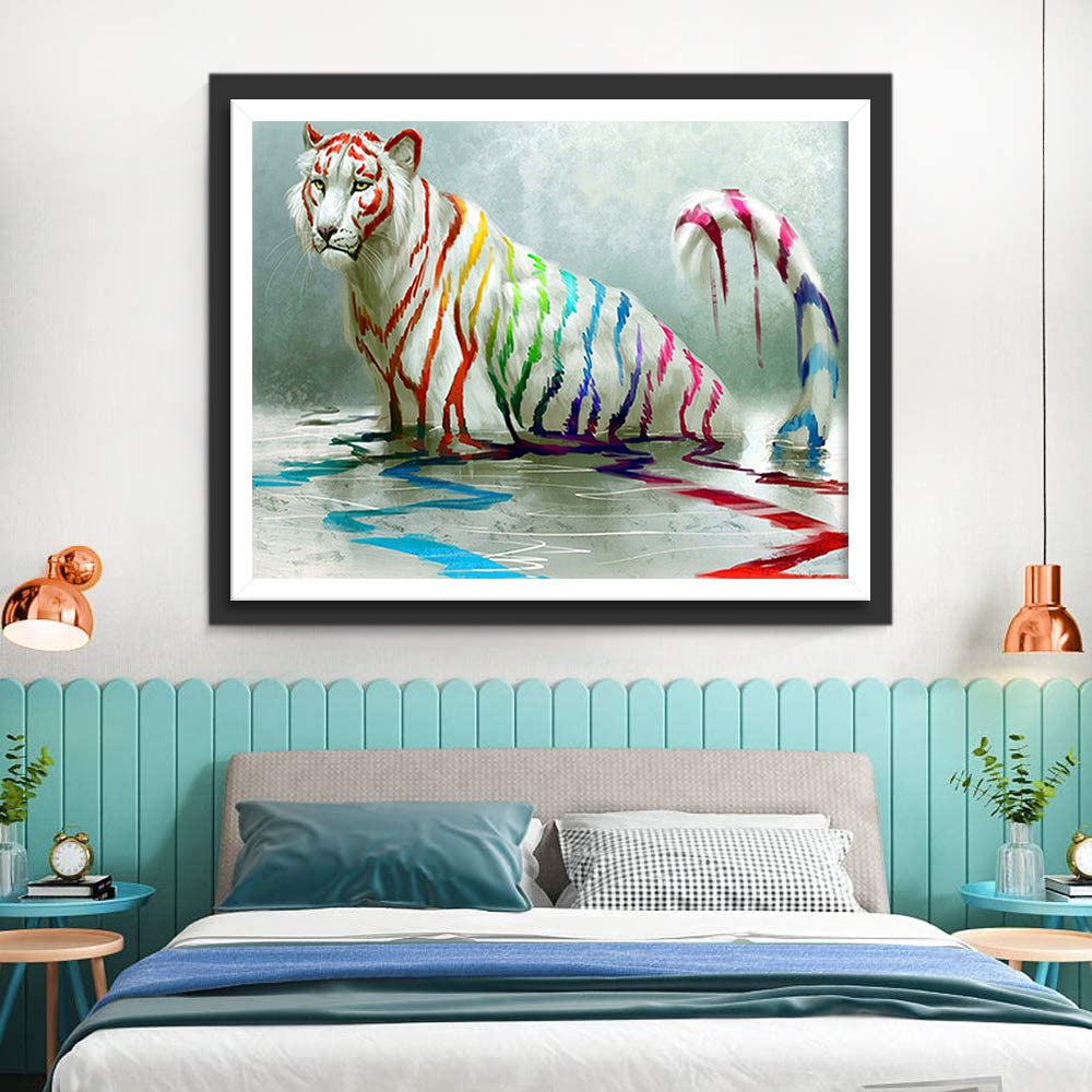 Felle Kleuren en een Tijger Diamond Painting