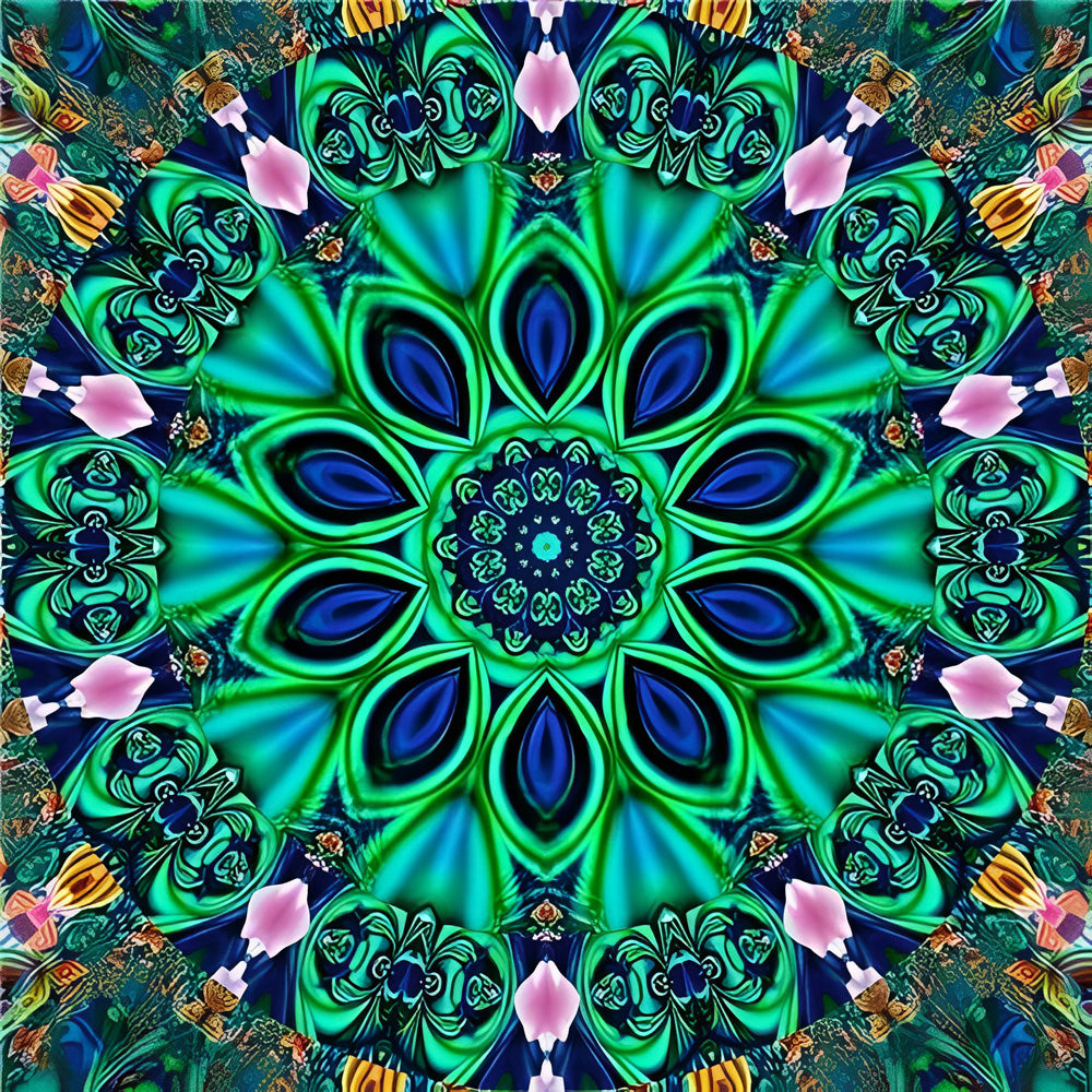 Felle Kleuren, Fascinerend Patroon Diamond Painting