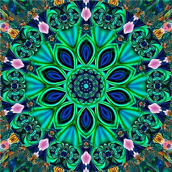 Felle Kleuren, Fascinerend Patroon Diamond Painting