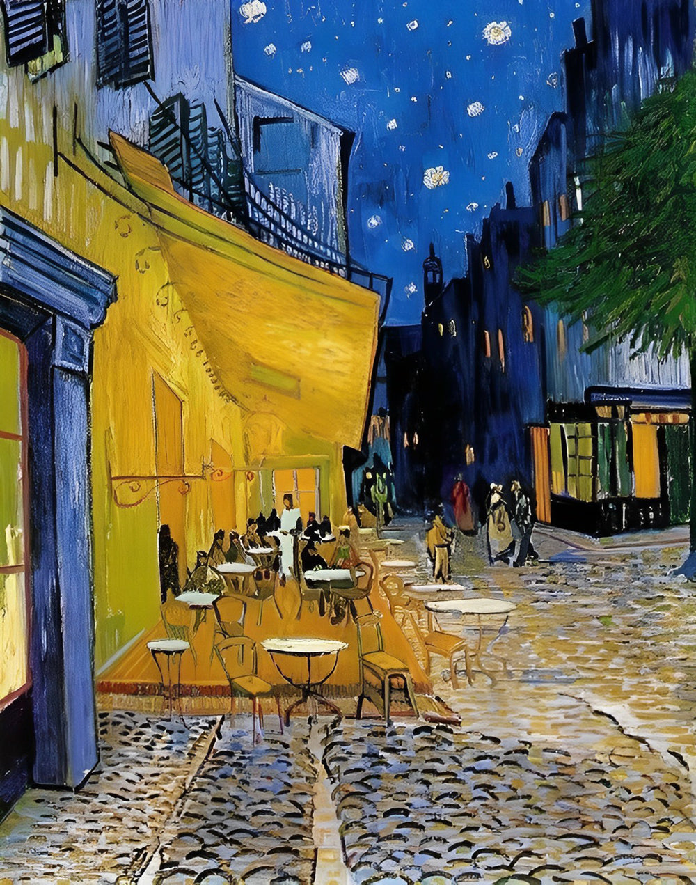 Felle Kleuren in de Nachtelijke Hoek Diamond Painting