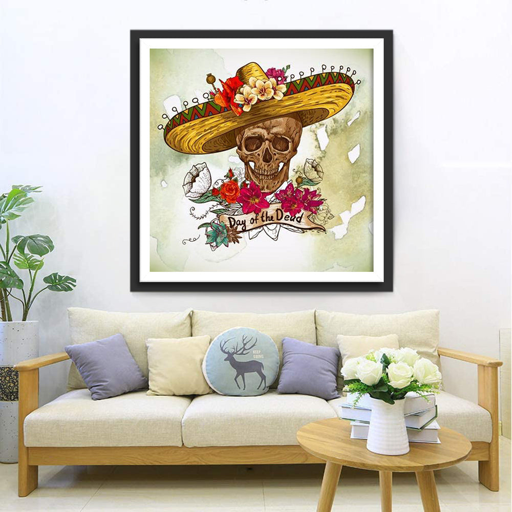 Folkloristisch Beeld van de Dood Diamond Painting