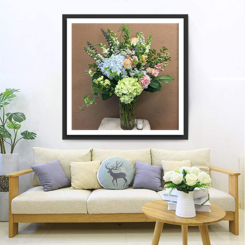 Frisse en Kleurrijke Bloemencombinatie Diamond Painting