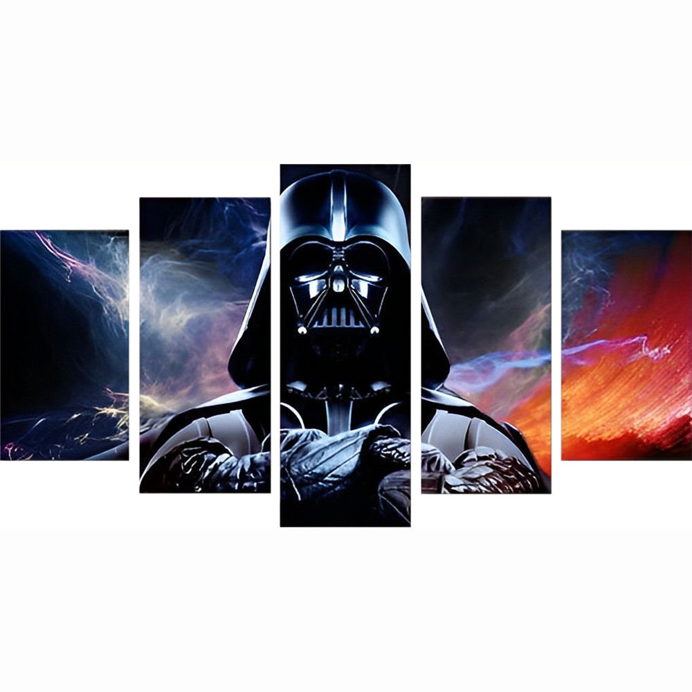 Futuristisch Darth Vader-portret 5 Platen Diamond Painting