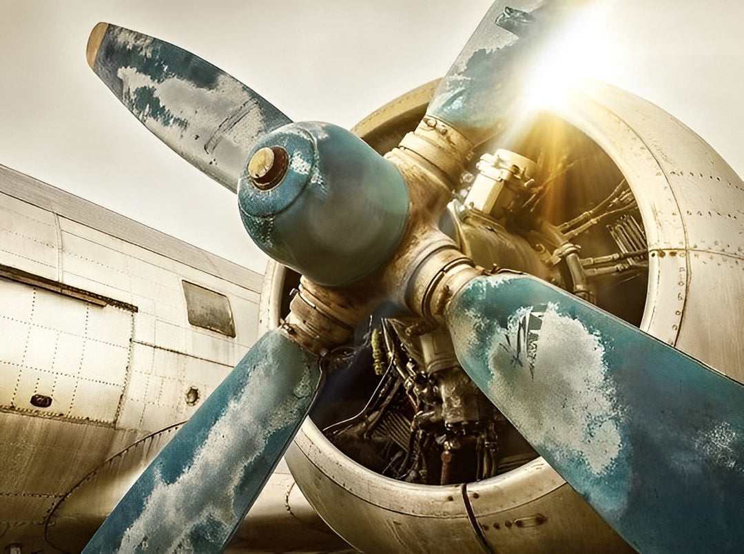 Gebruikte Propellor met Wolkenreflectie Diamond Painting