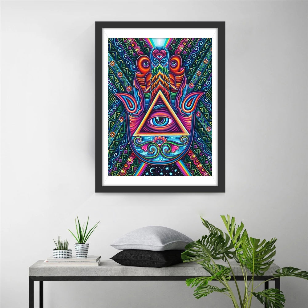Geheimzinnig Hamsa-symbool en Oog Diamond Painting