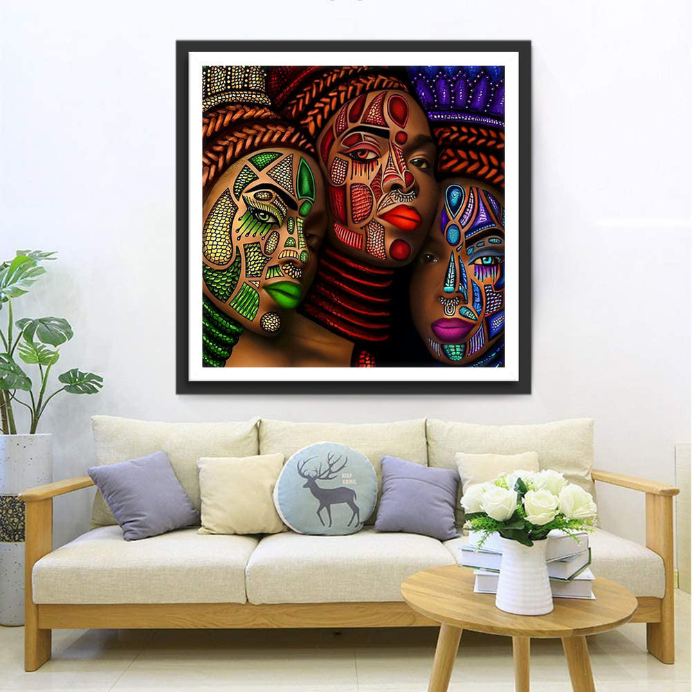 Geheimzinnige Vrouwen in Kleurrijk Gewaad Diamond Painting