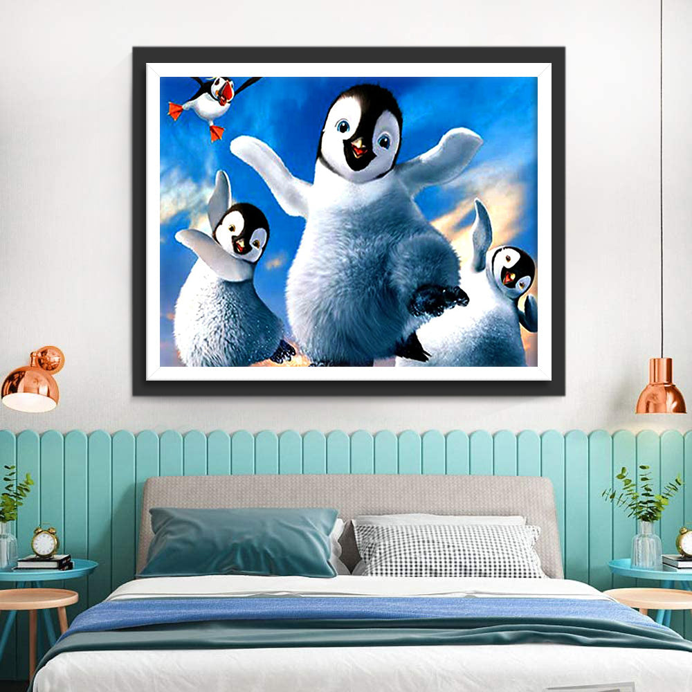 Gelukkige Pinguïns Diamond Painting