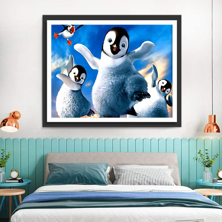 Gelukkige Pinguïns Diamond Painting