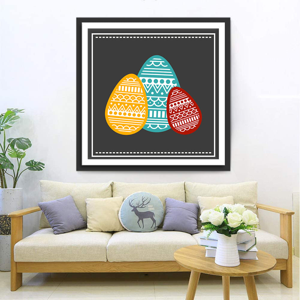 Gepatternde Paaseieren Diamond Painting