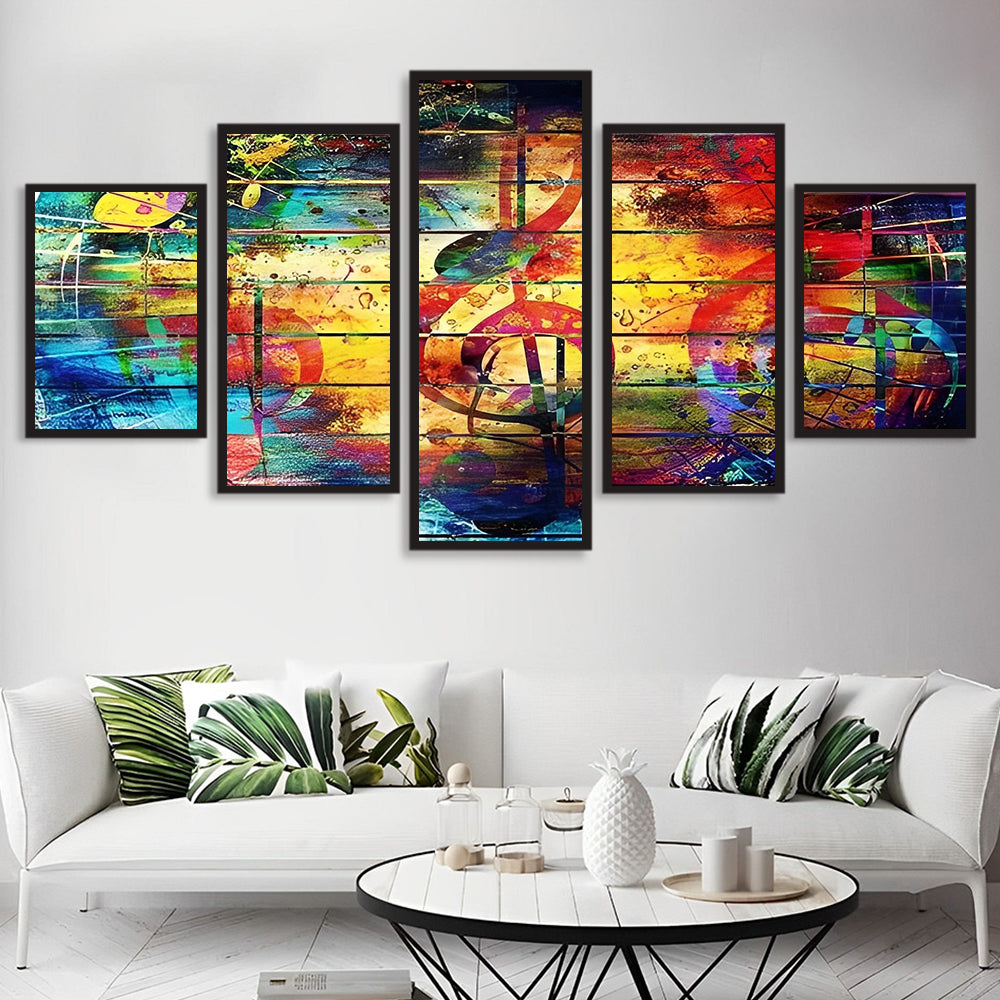 Gevarieerde Muziekverfijning 5 Platen Diamond Painting