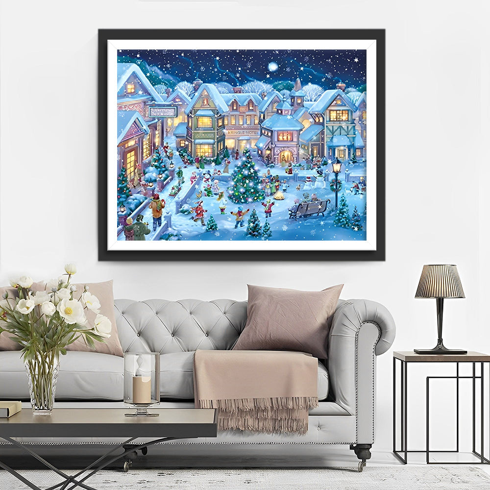 Gezellige Kerststemming Diamond Painting