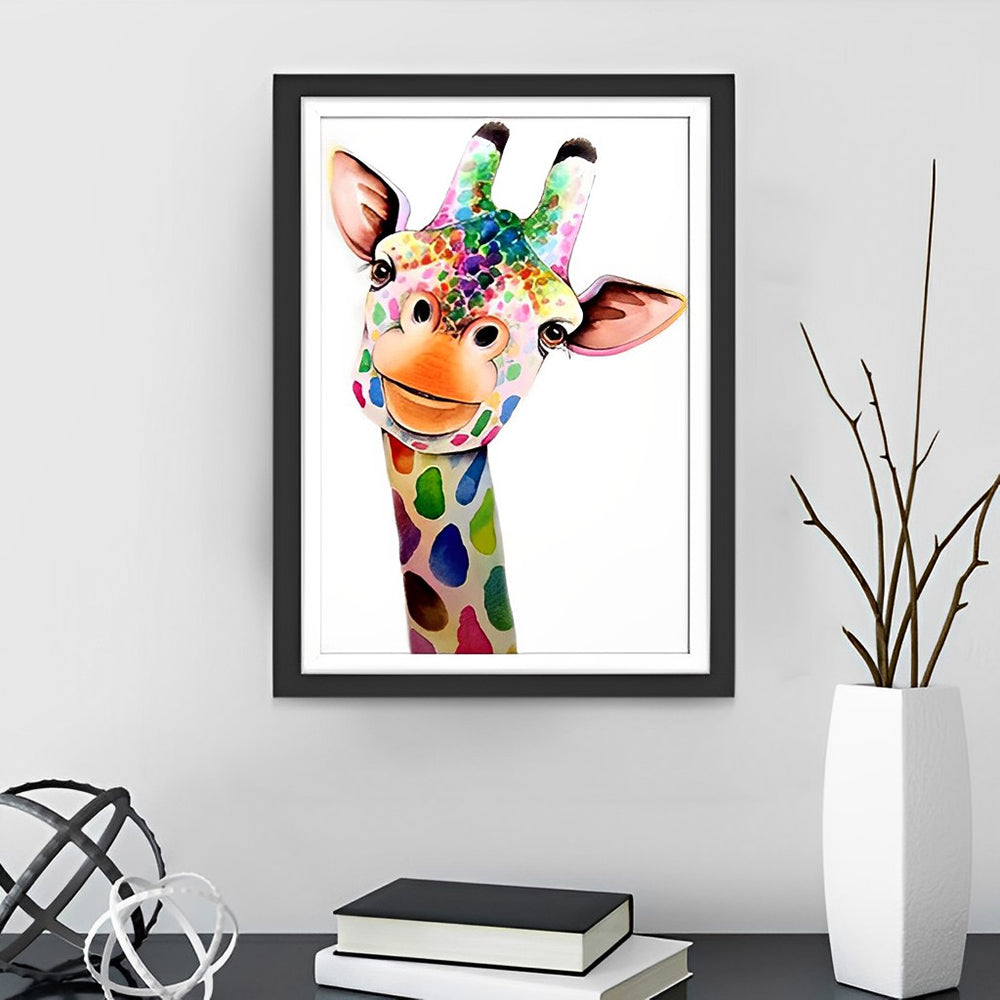 Giraf met Gekanteld Hoofd Diamond Painting