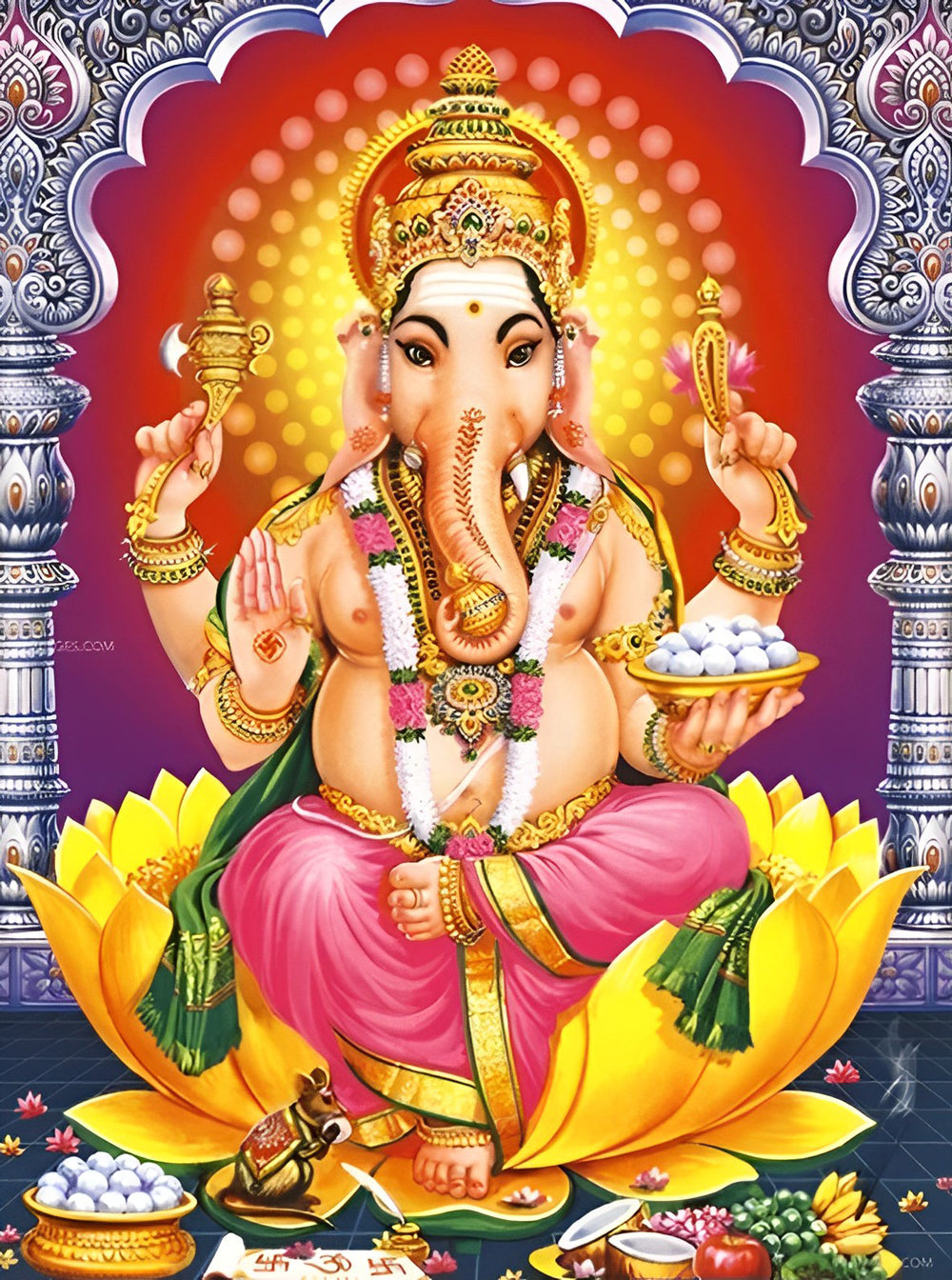 Glorieuze Ganesha op Lotus Diamond Painting