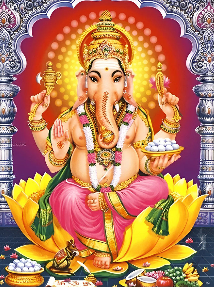 Glorieuze Ganesha op Lotus Diamond Painting