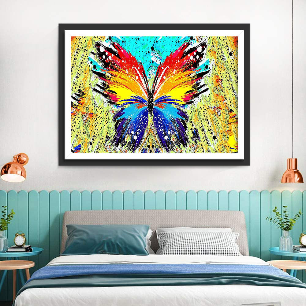 Graffiti-stijl een Vlinder Diamond Painting