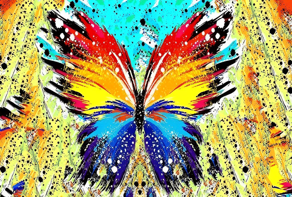 Graffiti-stijl een Vlinder Diamond Painting
