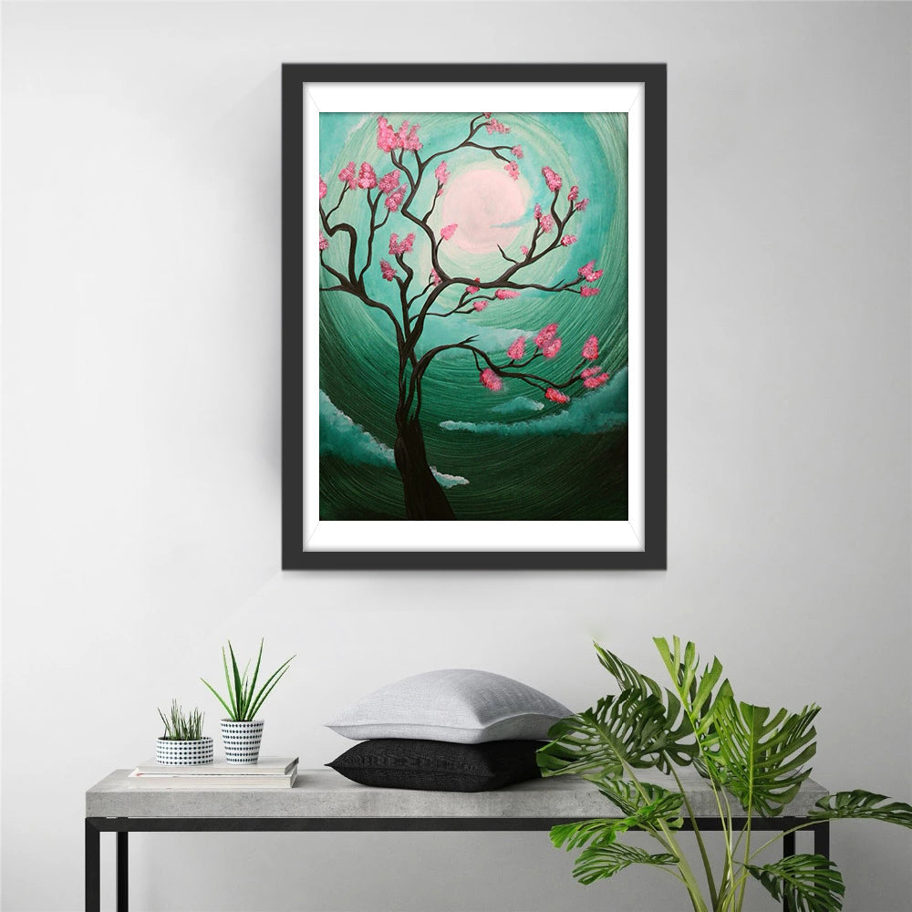 Groen en Roze Diamond Painting