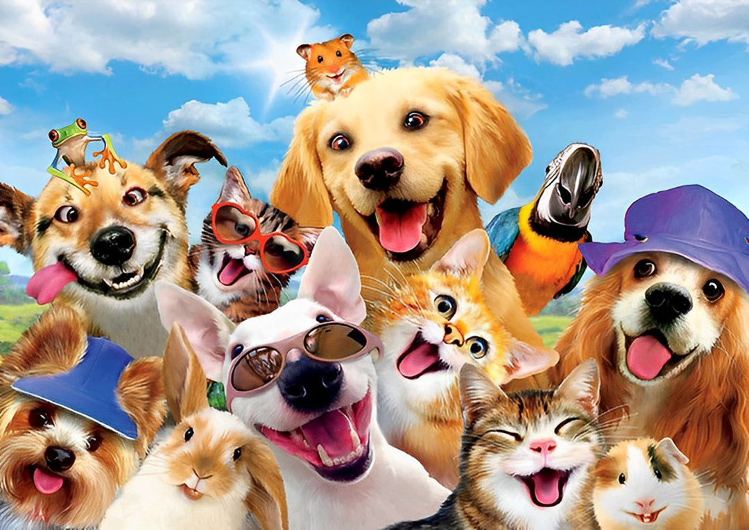 Groepsfoto met Blije Dieren Diamond Painting
