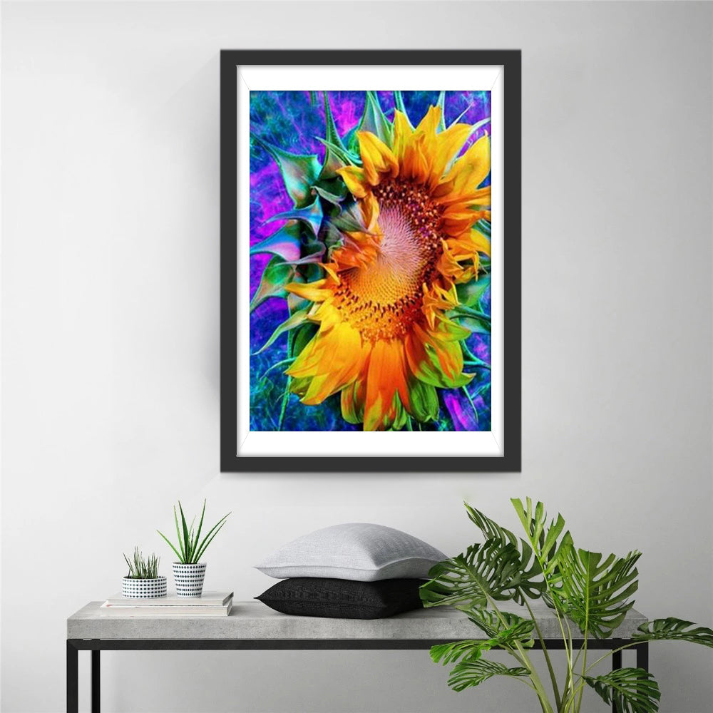 Grote, Gedetailleerde Zonnebloem Diamond Painting