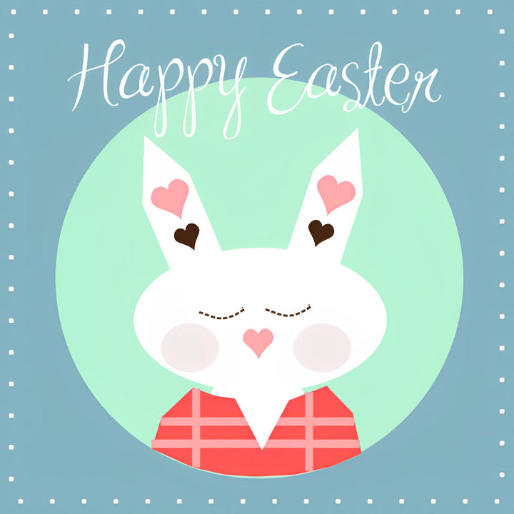 Happy Easter met Sluitend Konijntje Diamond Painting