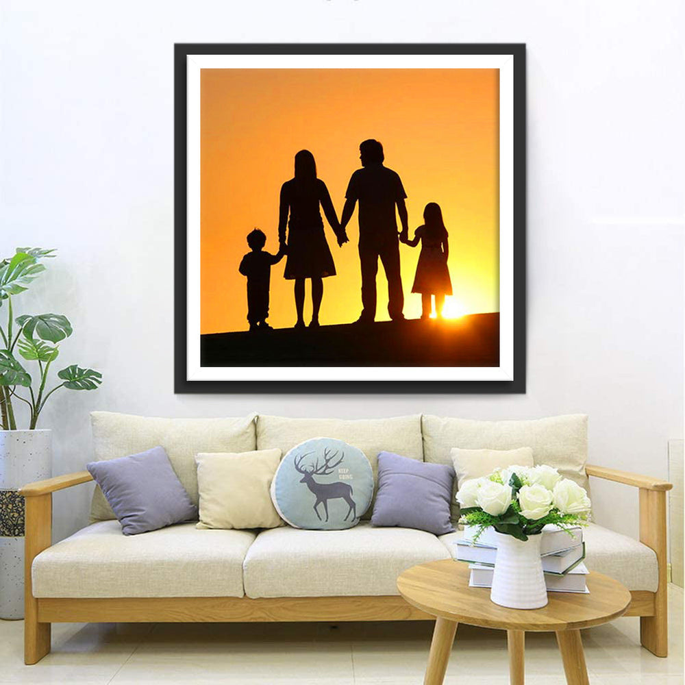 Hartverwarmend Harmonieus Gezinsmoment Diamond Painting