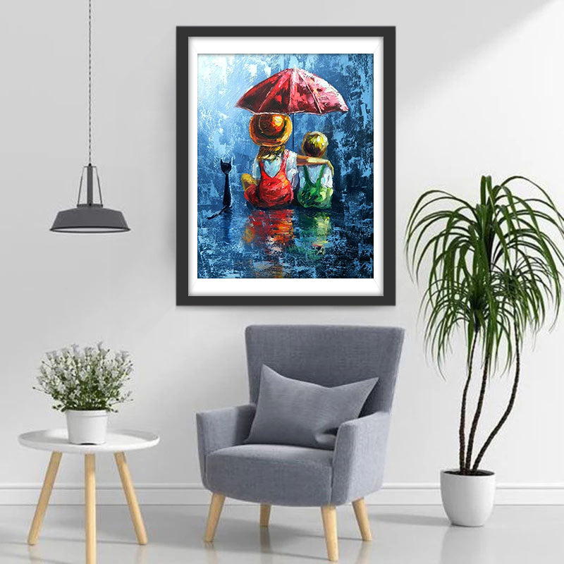 Hartverwarmend Kind-Dier Moment Diamond Painting