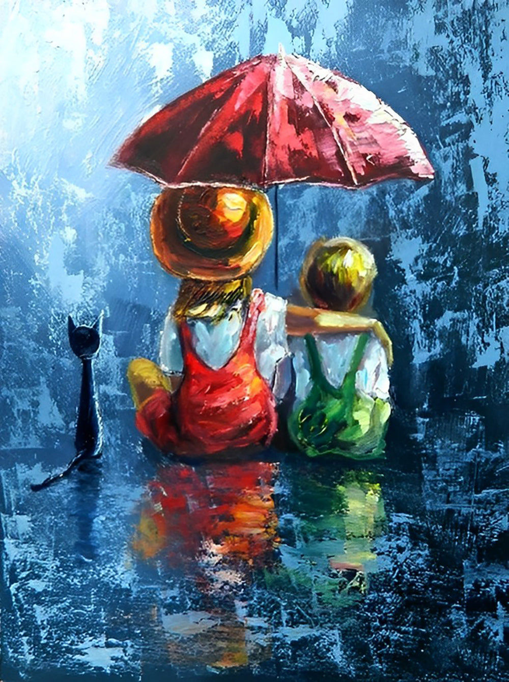 Hartverwarmend Kind-Dier Moment Diamond Painting
