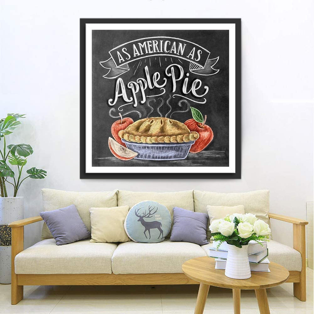 Heerlijke Zelfgemaakte Appeltaart Diamond Painting