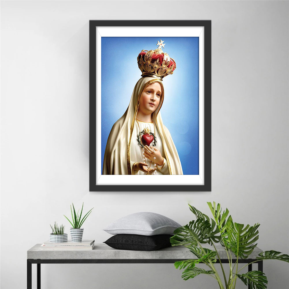 Heilige Maagd met Hart en Kroon Diamond Painting