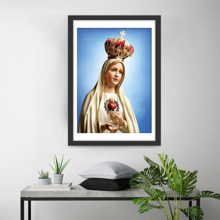 Heilige Maagd met Hart en Kroon Diamond Painting