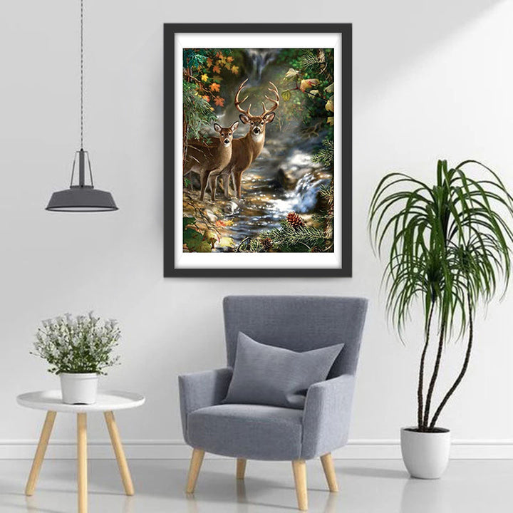 Herten bij de Bosbeek Diamond Painting