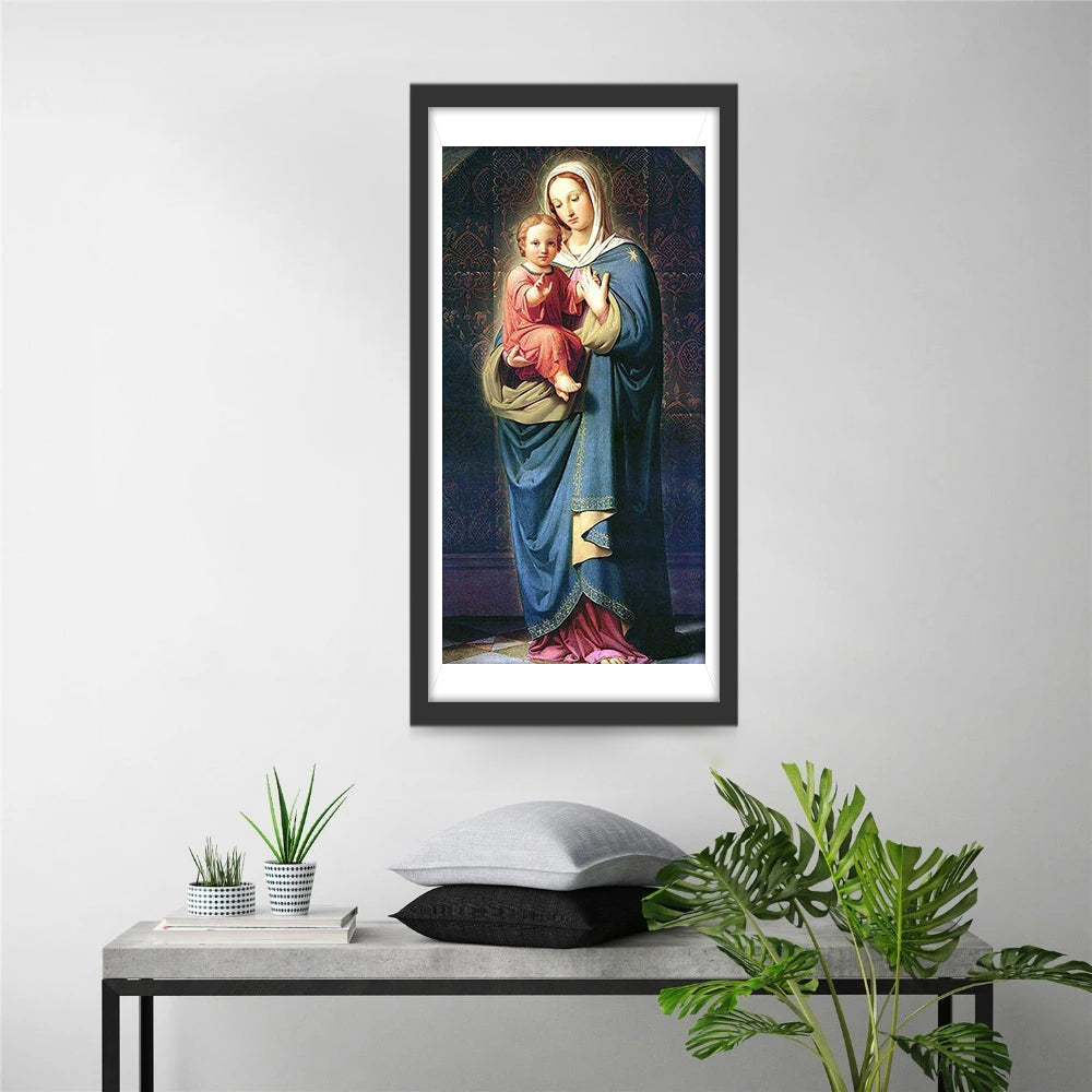 Het Heilige Moeder - Kind Moment Diamond Painting