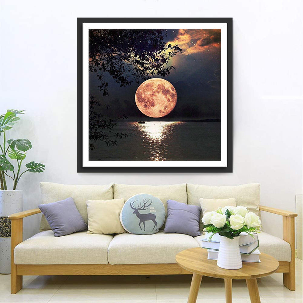 Het Magische Maanlicht op het Water Diamond Painting
