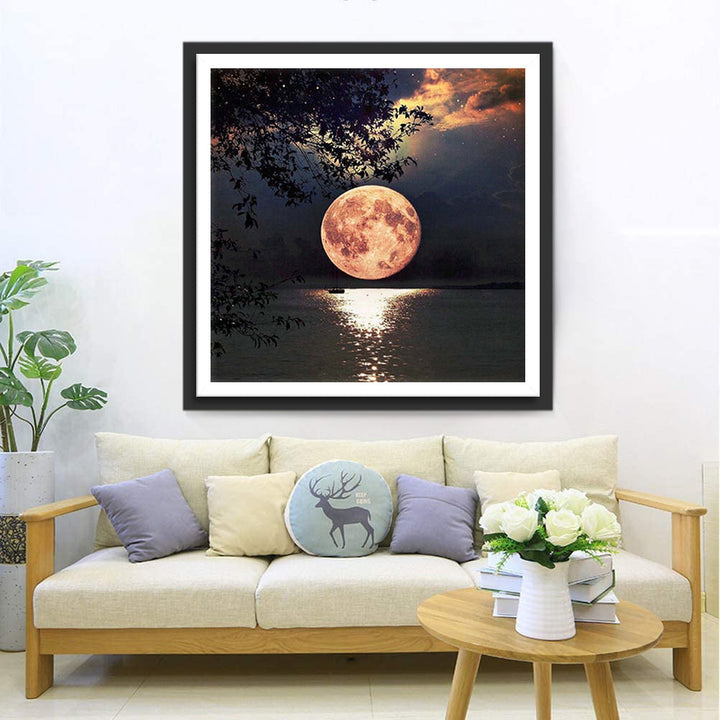 Het Magische Maanlicht op het Water Diamond Painting