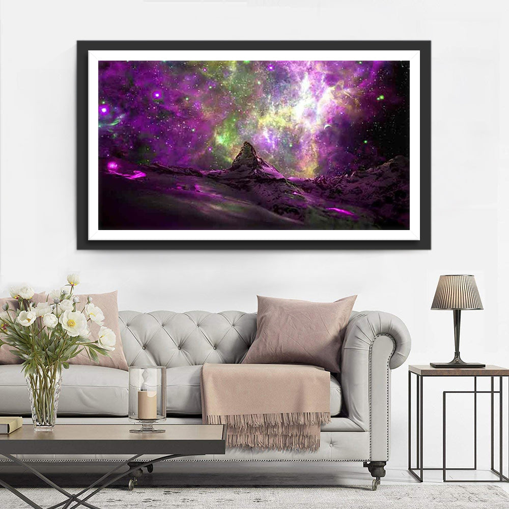 Het Mysterieuze en Fantasierijke Sfeertje van Berg en Sterren Diamond Painting