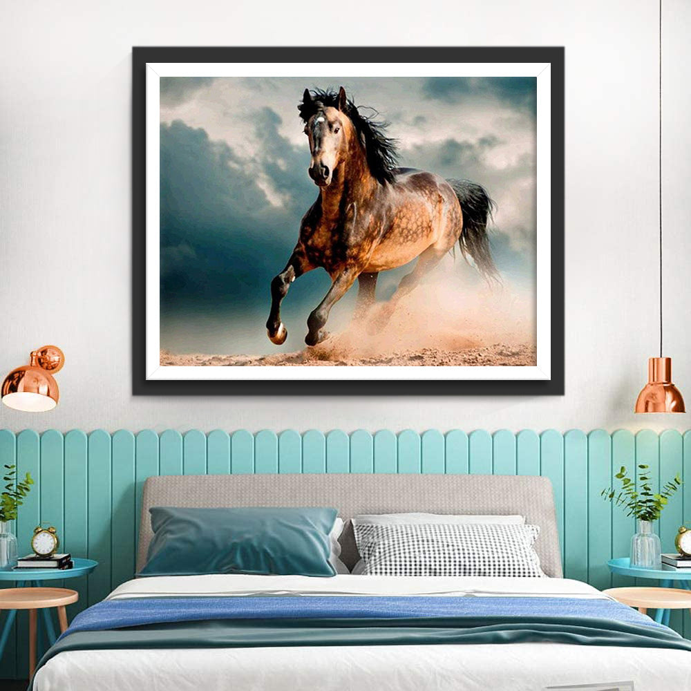 Het Paard dat het Stof deed Opwaaien Diamond Painting