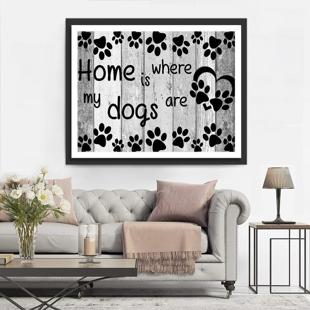 Hondenliefde Thuis Diamond Painting