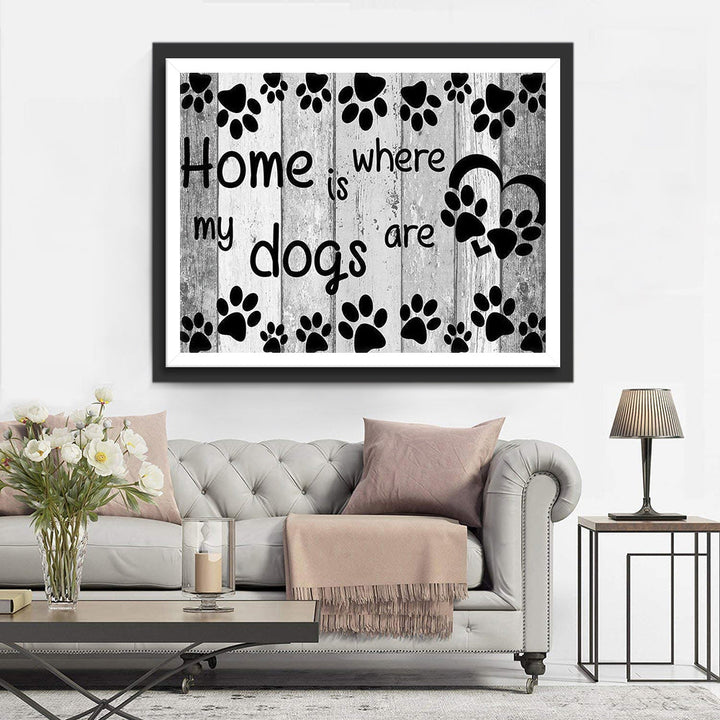 Hondenliefde Thuis Diamond Painting