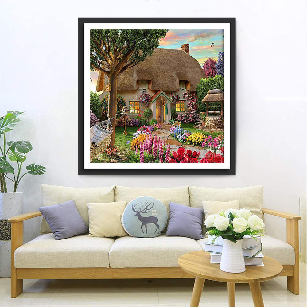 Huisje in de Tuin Diamond Painting