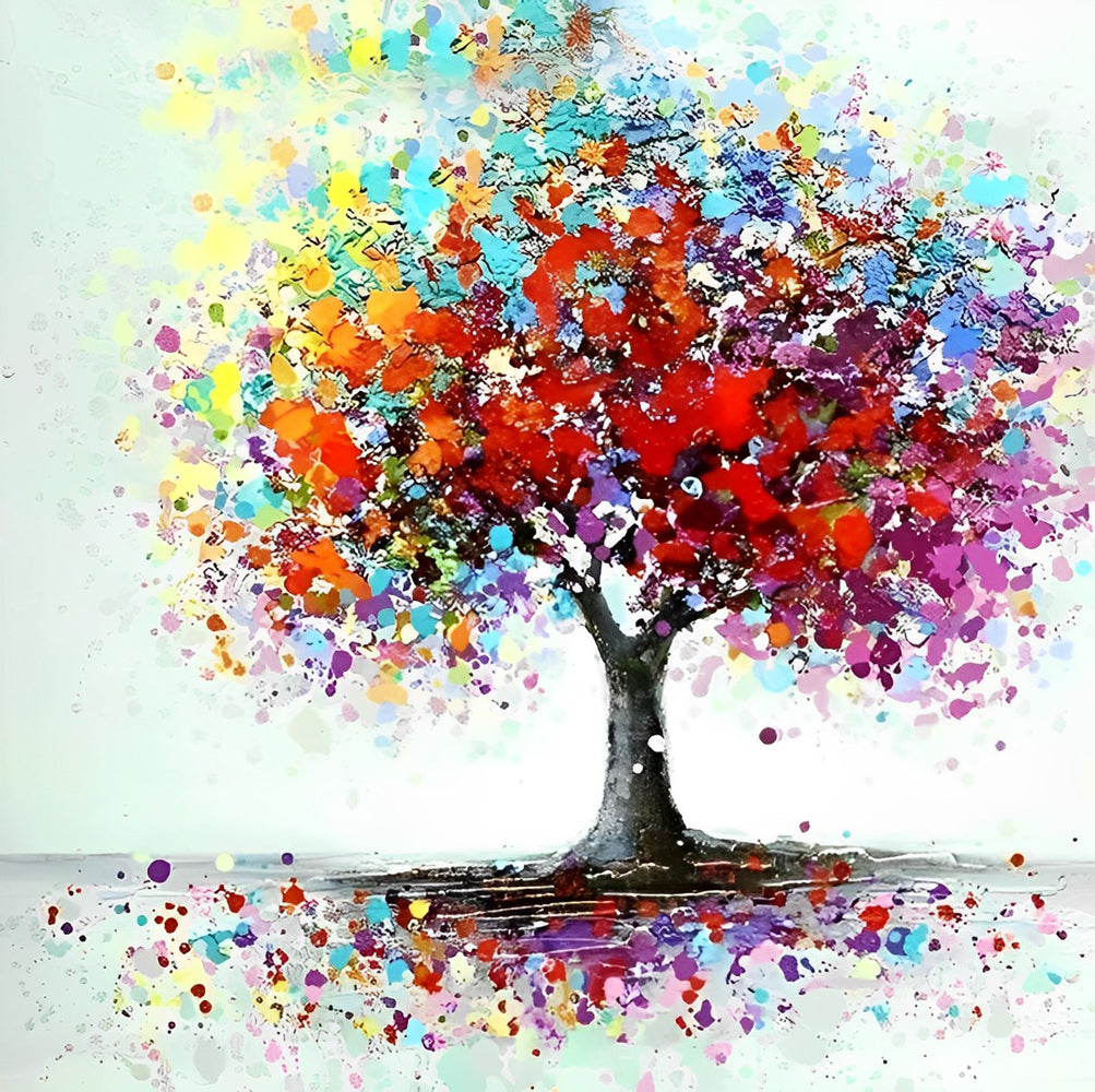 Impressionistische Bloesemboom Diamond Painting