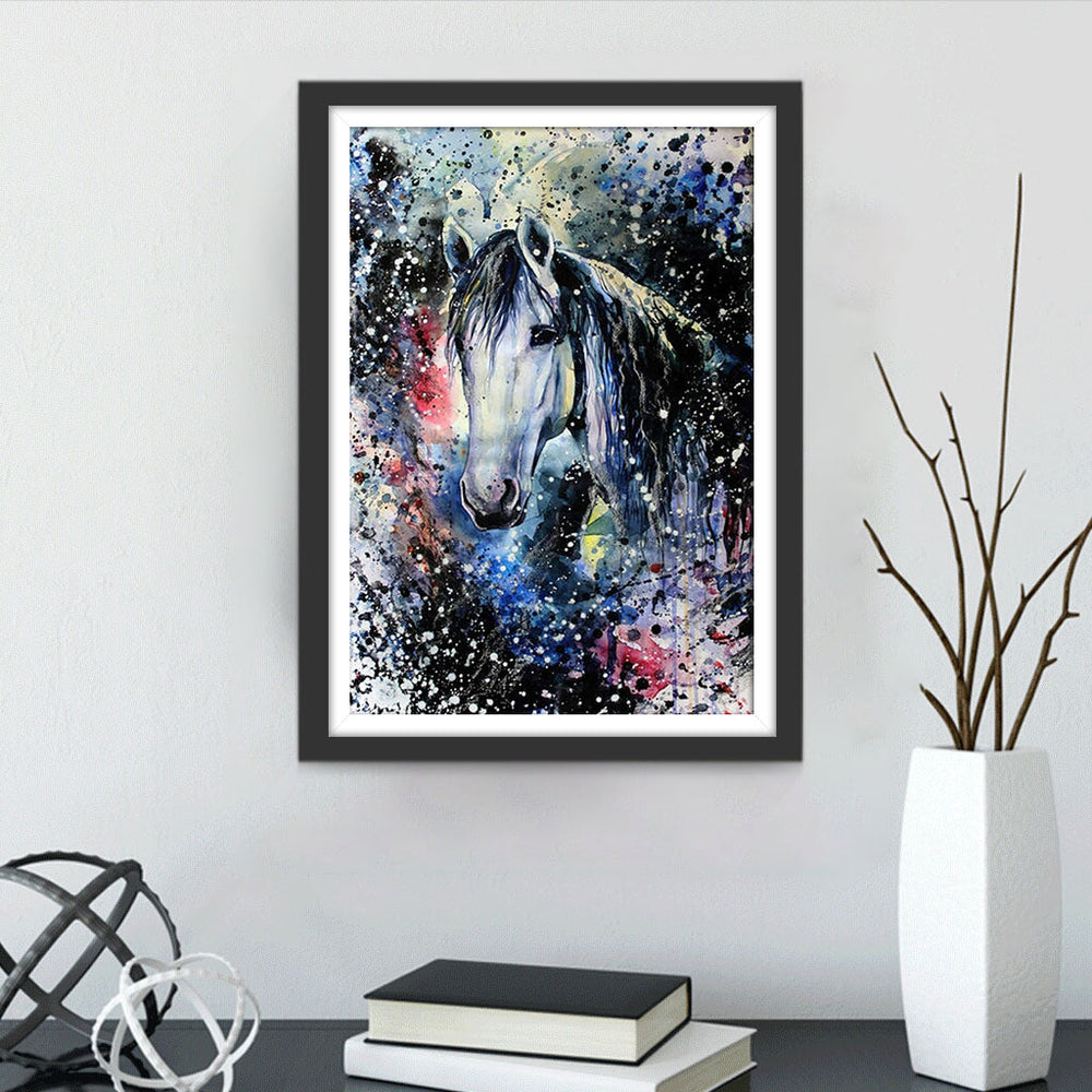 Inktstijl Een Paardenhoofd Diamond Painting