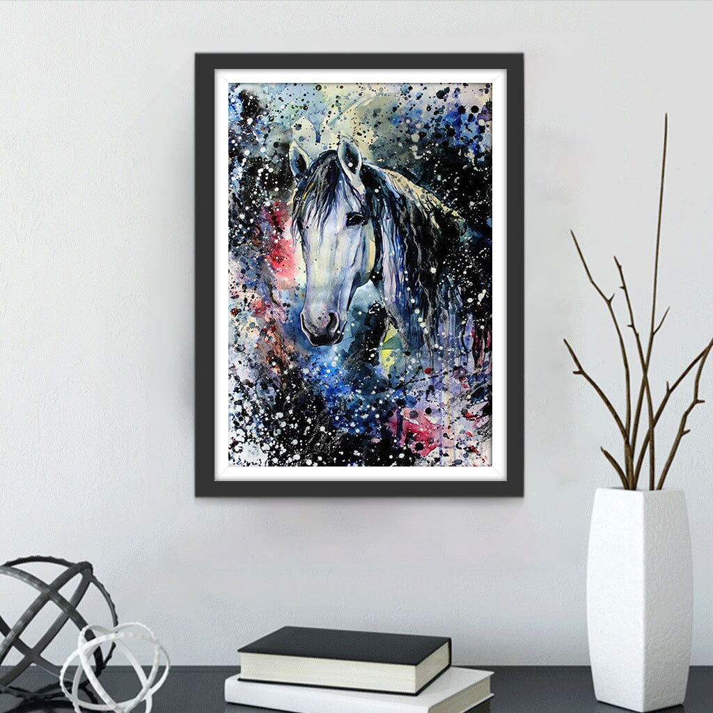 Inktstijl Een Paardenhoofd Diamond Painting