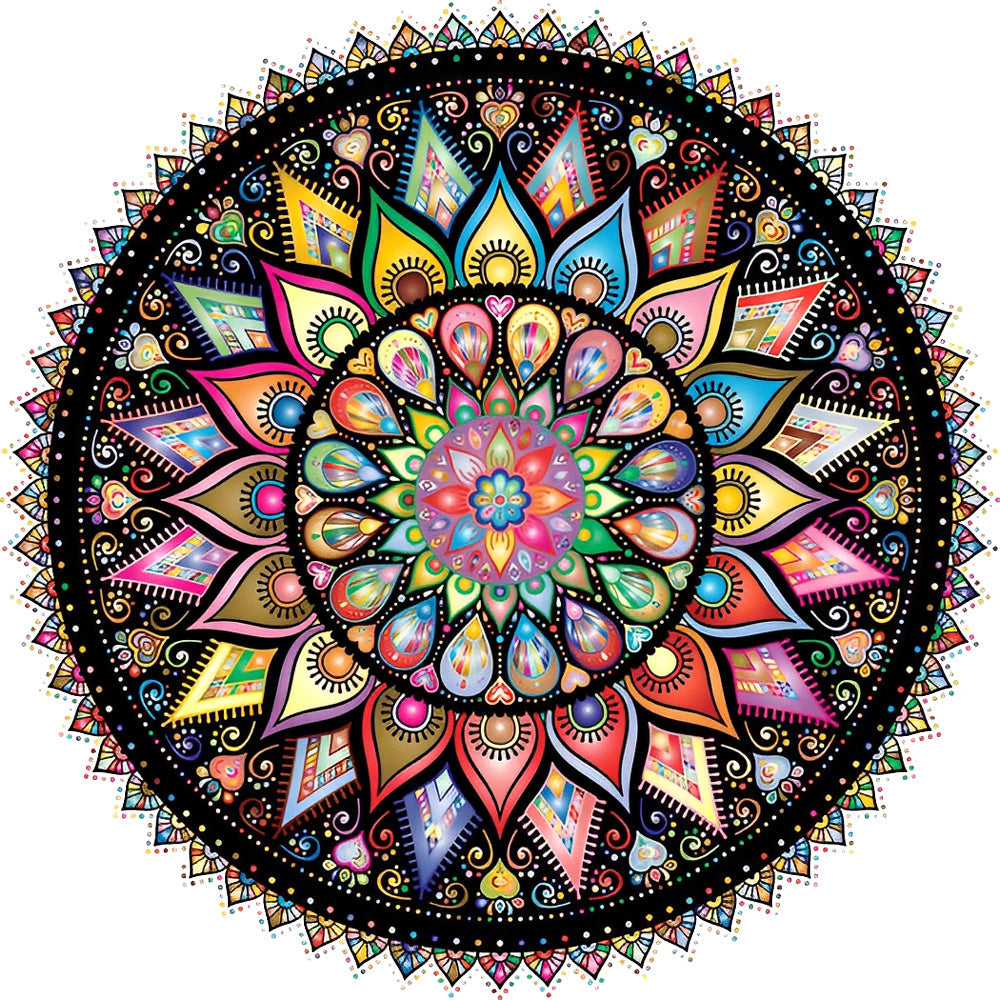 Intrigerend Mandala met Veel Kleuren Diamond Painting