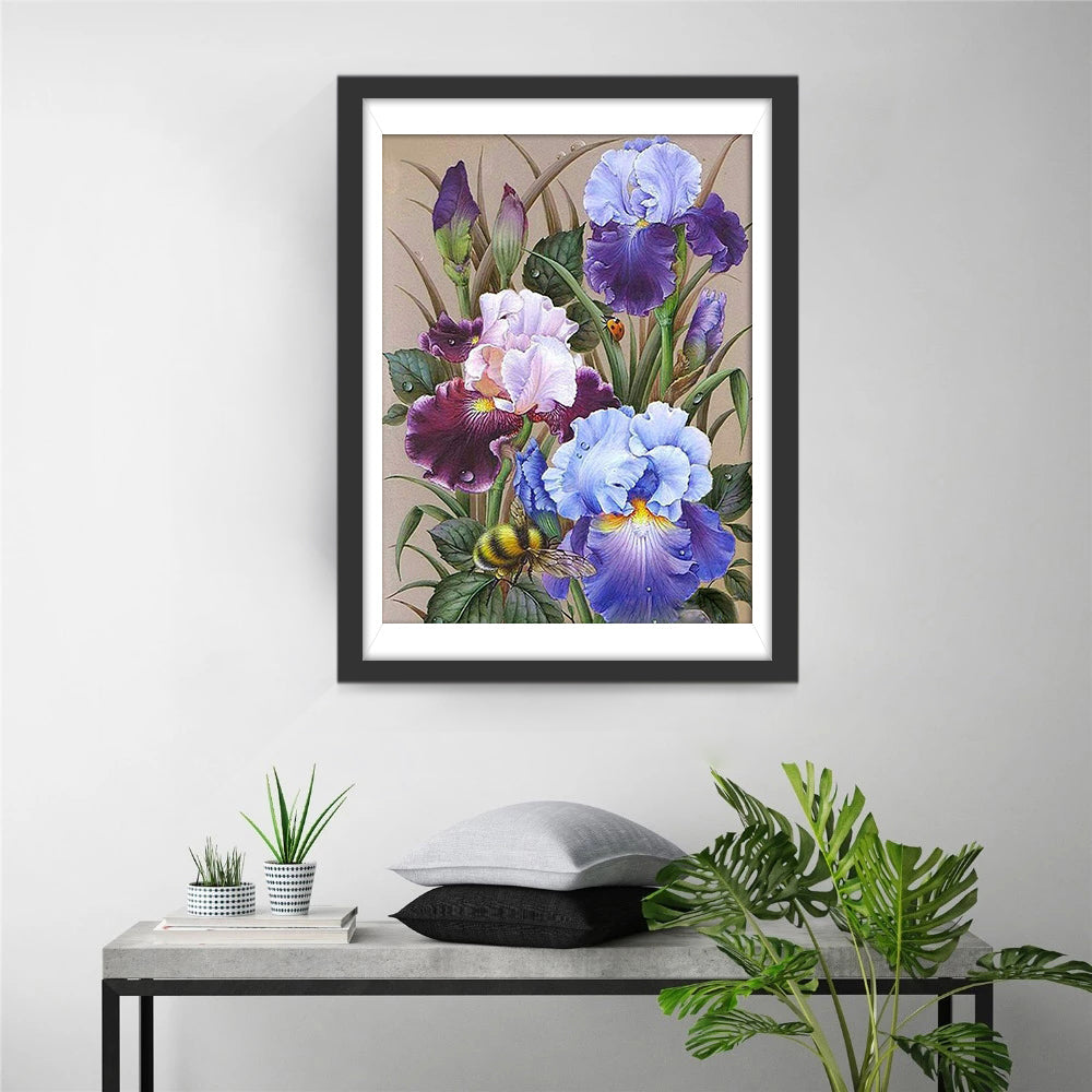 Irissen in Volle Bloei Diamond Painting