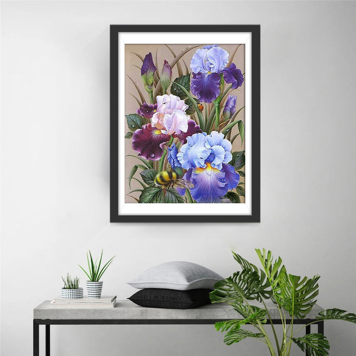 Irissen in Volle Bloei Diamond Painting