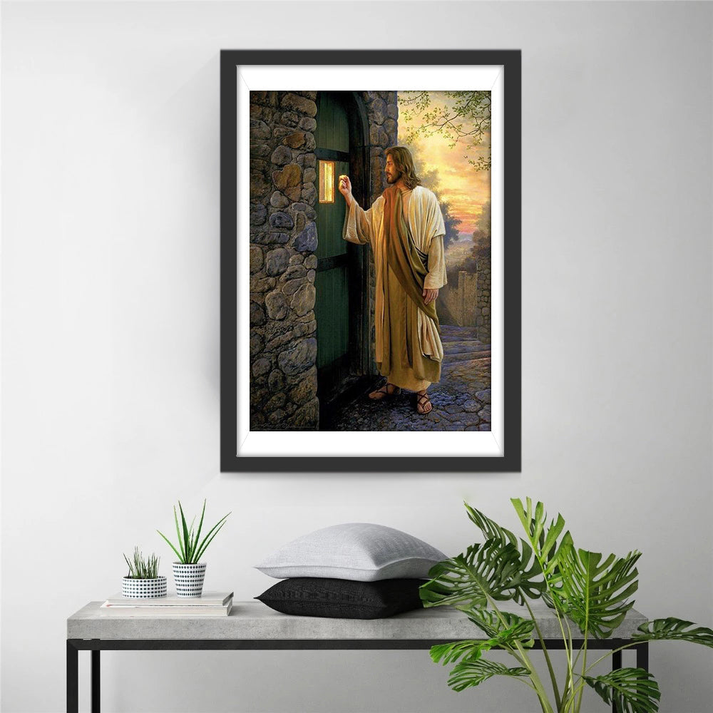 Jezus aan de Drempel Diamond Painting